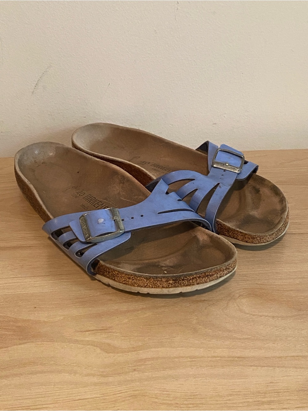 Birkenstock Blue Cutout Slide Sandals Women’s 9-9.5